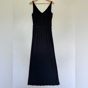 & Other Stories womens black formal pleated sleeveless v neck maxi dress size 4